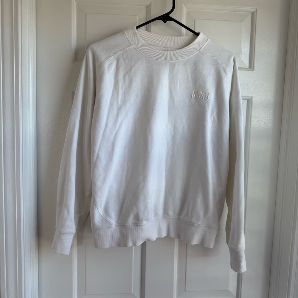 Country Road Australia White/Cream Crewneck Sweatshirt